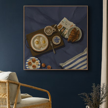 A Pause on a Tray Canvas Wall Art