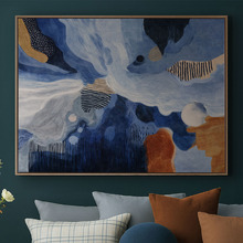 Indigo Current I Canvas Wall Art