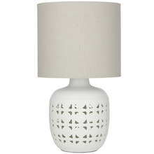 White Fiesta Ceramic Table Lamp