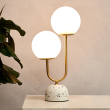 Tivoli Terrazzo Metal & Frosted Glass 2 Light Table Lamp