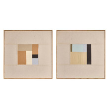2 Piece Colour Planes Framed Canvas Wall Art Set