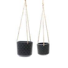 2 Piece Gisela Ceramic Hanging Pot Set