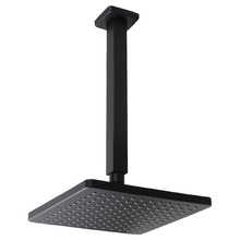 Eva Black 200mm Square Ceiling Shower Arm & Head
