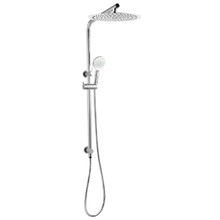 Euro Round Chrome Twin Shower With Top Water Inlet
