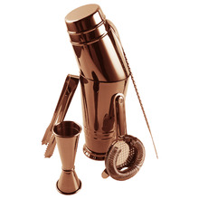 6 Piece Vintage-Style Boston Cocktail Shaker Set