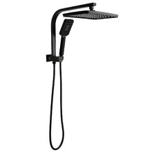 Ottimo 300mm Rectangular Black Short Twin Shower
