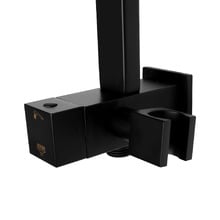 Ottimo 300mm Matte Black Short Twin Shower Mixer Set