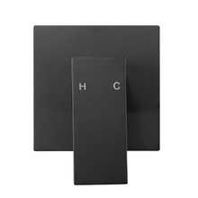 Ottimo 300mm Matte Black Short Twin Shower Mixer Set