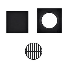 120mm Matte Black Tile Insert Floor Waste