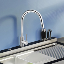 Rounded Euro Pull-Out Kitchen Sink Mixer Tap