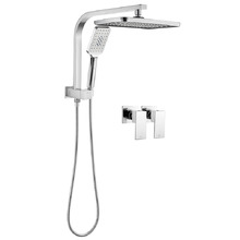 Ottimo 300mm Chrome Short Twin Shower & Lever Tap Set
