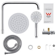 Colby Stainless Steel Short Twin Shower