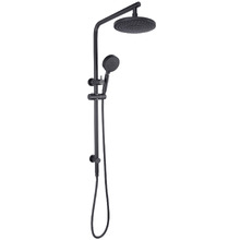 Euro Matte Black Stainless Steel Twin Shower