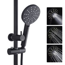 Solander Matte Black Twin Shower