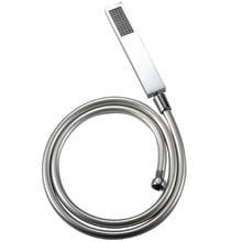 Chrome Square Microphone Hand-held Shower & Hose