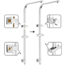 Andon 300mm Square Gooseneck Twin Shower