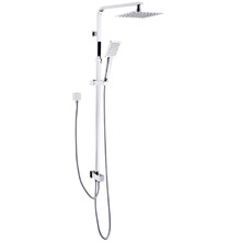 Finn Square Thin Waterfall Twin Rail Shower