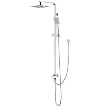 Finn Square Thin Waterfall Twin Rail Shower