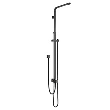 Square Matte Black Universal Twin Rail Shower body
