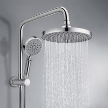 Euro 200mm 4 Function Short Twin Shower