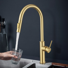 Moore Brass Pull-Out Kitchen Mixer
