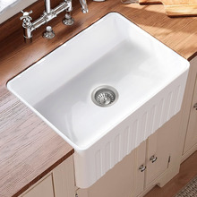 Pierre 610mm Single Fireclay Farmhouse Sink