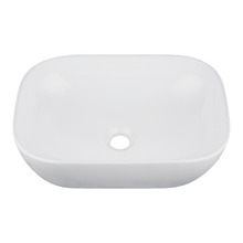 Above Counter Rectangular Nano-Glazed Ceramic Basin