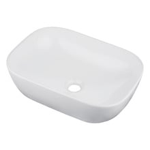 Above Counter Rectangular Nano-Glazed Ceramic Basin