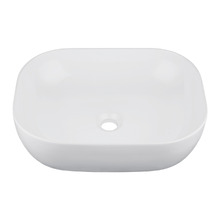 Arlo 500mm Gloss White Rectangular Ceramic Above Counter Basin