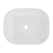 Arlo 500mm Gloss White Rectangular Ceramic Above Counter Basin