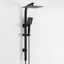 Ottimo Square Matte Black Twin Shower