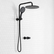 Jagael Black Short Twin Shower Tap Set