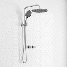 Aqua Chrome Short Twin Shower Tap Set