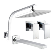 Retro-fit Square Chrome Shower Bathroom Basics Package