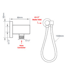 Euro Shower Bracket & Hose
