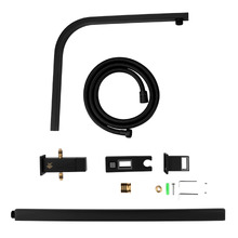 Square Gooseneck Twin Rail Shower Body