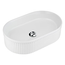 Anika 490mm Ceramic Above Counter Basin with Pop-Up Waste