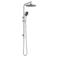 Irvine Round Twin Shower Set with 3-Function Hand Shower