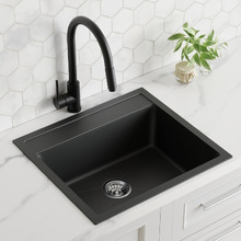 560mm Single White Granite Composite Kitchen Sink