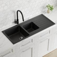 1160mm 1 & &frac14; Granite Composite Kitchen Sink with Drainer