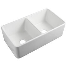 Pierre 838mm Double Fireclay Farmhouse Sink