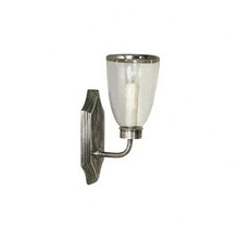 Westbrook Shiny Nickel Glass Hurricane Wall Sconce