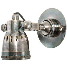 Seattle Antique Silver Metal Rotatable Wall Sconce