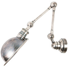 Lyncon Antique Silver Metal Multi-Adjustable Wall Sconce