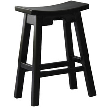 64cm Black Parsons Mahogany Barstool