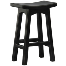 67cm Black Parsons Mahogany Barstool