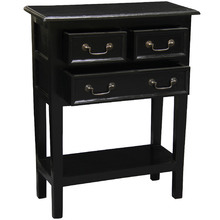 Black Larsson 3 Drawer Mahogany Console Table