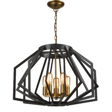 Beck Helm Oiled Bronze 5 Light Pendant