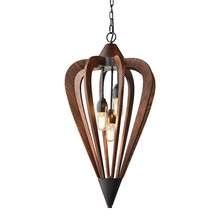 Eden Crowundule 1 Light Cherry Wood Pendant