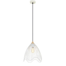 White Eden Scandal 1 Light Iron Pendant